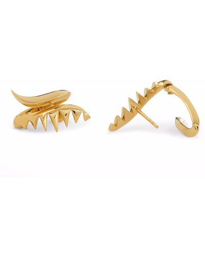 Kasun Serpent Earrings - Metallic