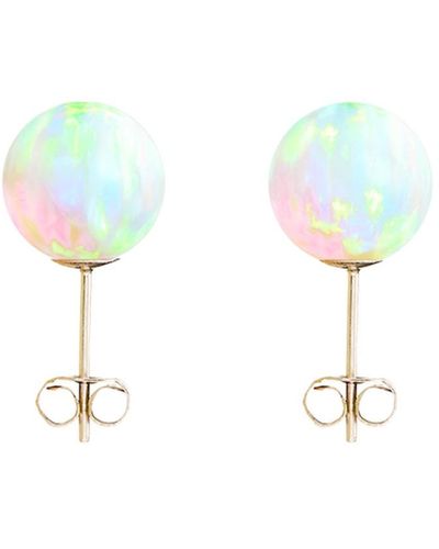Ora Pearls Sea Opal Stud Earrings - White