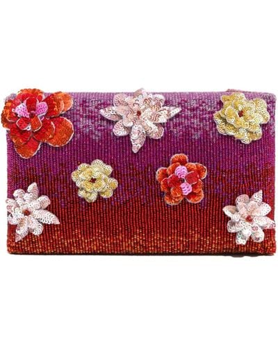 Simitri Pink Pearly Clutch - Purple