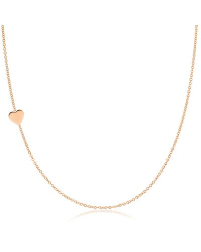 Maya Brenner 14k Gold Asymmetrical Letter Necklace - Metallic