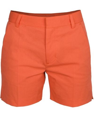 blonde gone rogue Classic Shorts With Side Slits, Upcycled Cotton, In Orange