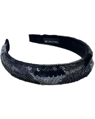 Simitri Black Zigzag Headband - Blue