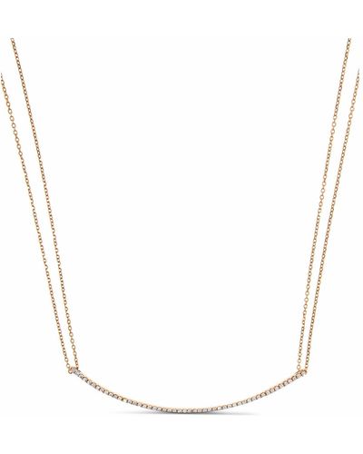Cosanuova Diamond Bar Necklace 18k - Metallic