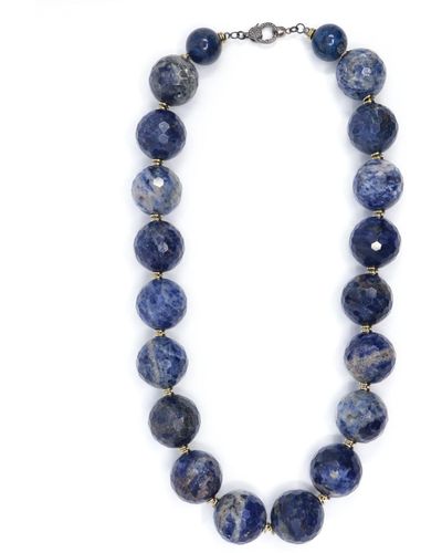 Shar Oke Lapis Lazuli Statement Necklace - Blue