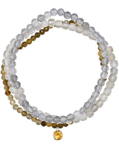 Soul Journey Jewelry Free Spirit Labradorite Bracelets - Metallic