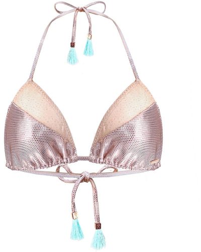 ELIN RITTER IBIZA Metallic Triangle Bikini Top Andressa - Pink