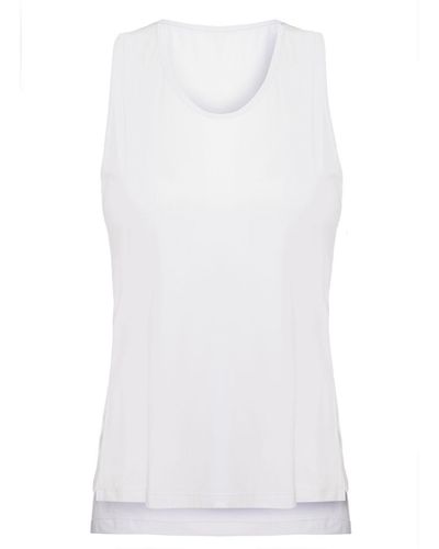 Balletto Athleisure Couture High Tech Swimmer Tank Top Bianco - White