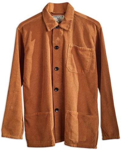 Uskees 3001 Buttoned Cord Overshirt - Brown