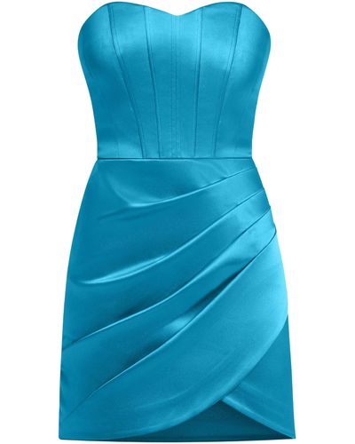 Tia Dorraine A Touch Of Glamour Mini Dress - Blue