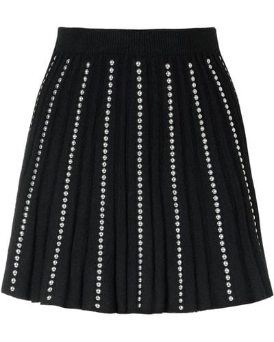 Nocturne Studded Knit Skirt - Black