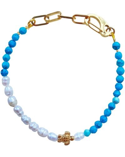Smilla Brav Turtle Pearl Bracelet Marmaris - Blue
