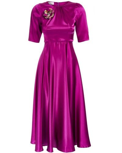 Sofia Tsereteli Silk Satin Gown - Purple