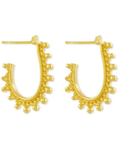 Ottoman Hands Raisa Hoop Earrings - Metallic