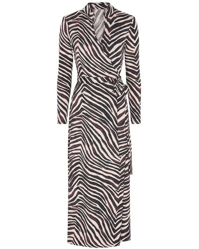 Beatrice von Tresckow Zebra Zanzibar Wrap Dress - Black