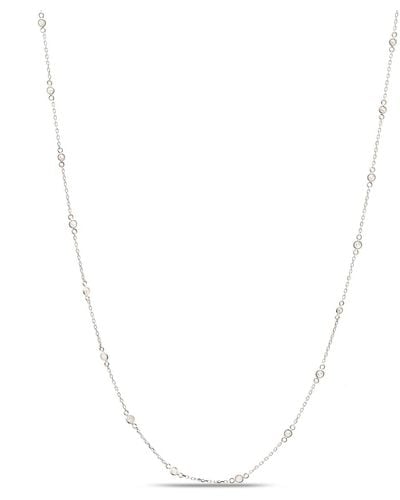 Trésor Diamond Fin Long Necklace In 18k Gold - White
