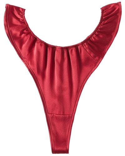 Soft Strokes Silk Pure Mulberry Silk T-string Pantie - Red