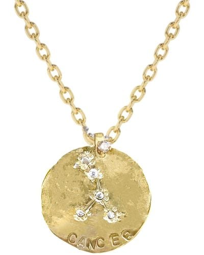 Lily Flo Jewellery Cancer Diamond Medallion - Metallic