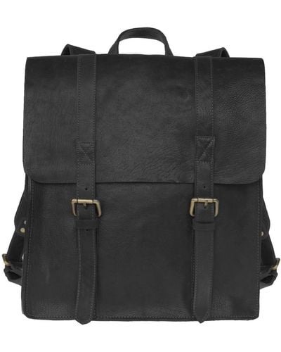 VIDA VIDA Wandering Soul Black Leather Backpack