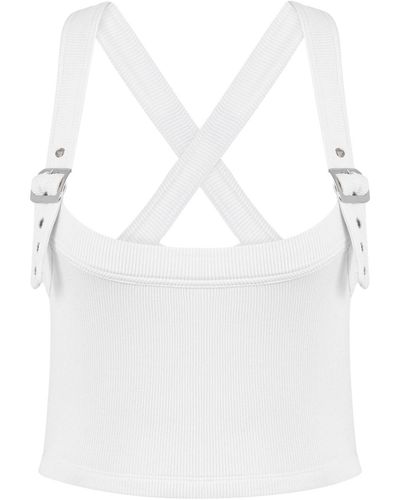 Khéla the Label Buckle Up Top - White