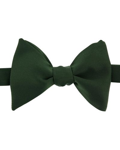 LE COLONEL Storm Silk Classic Bow Tie - Green