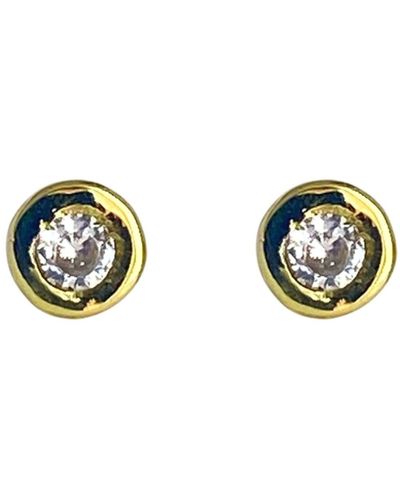 Lily Flo Jewellery Circinius Brilliant Cut Diamond Stud Earrings - Metallic