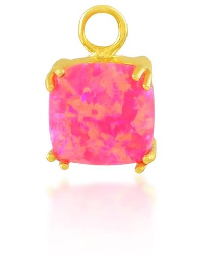 Arvino Cushion Pink Opal Earring Charm Vermeil