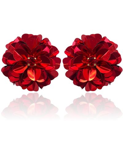PINAR OZEVLAT Blossom Studs - Red