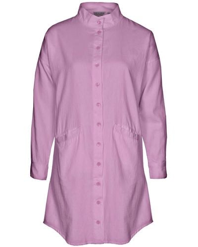 IMAIMA Leda Shirt Dress In Pink - Purple