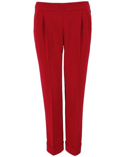 VIKIGLOW Olivia Tailo Straight Trousers - Red