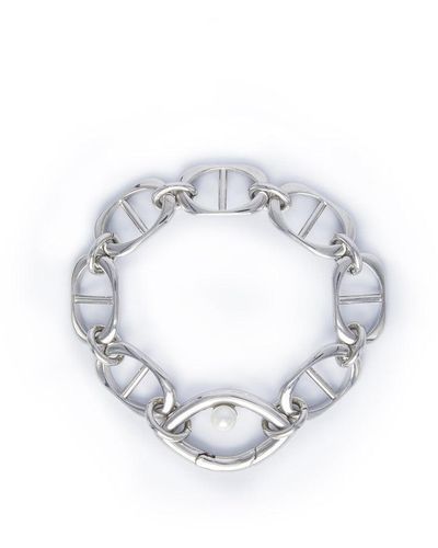 CAPSULE ELEVEN Chain Pearl Eye Bracelet - Metallic