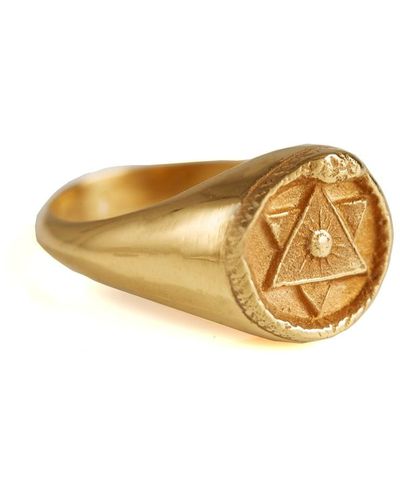 Rachel Entwistle The Ouroboros Signet Ring - Metallic