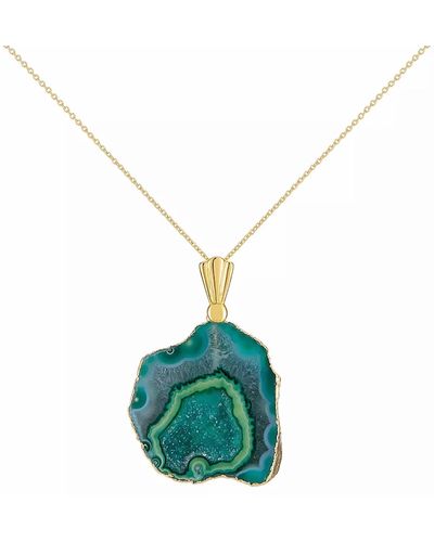 Magpie Rose Moss Rocks In The Sky Pendant - Green
