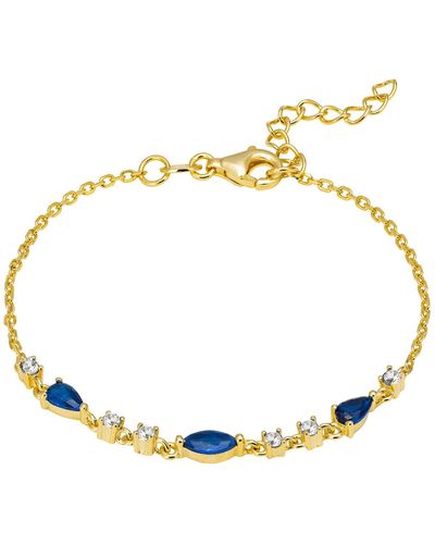 LÁTELITA London Olivia Gemstone Bracelets Gold Sapphire & White Cz - Metallic
