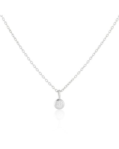 Auree Hampton Moissanite & Silver Necklace - Multicolor