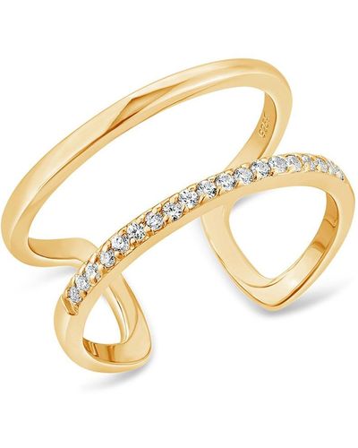 SALLY SKOUFIS Rythm Ring With Made White Diamonds In Gold - Metallic