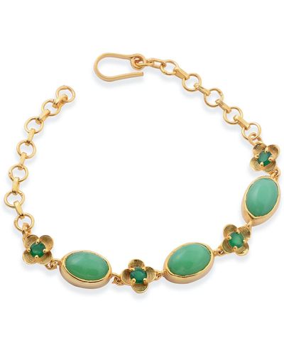 Emma Chapman Jewels Tatum Chrysoprase Bracelet - Green
