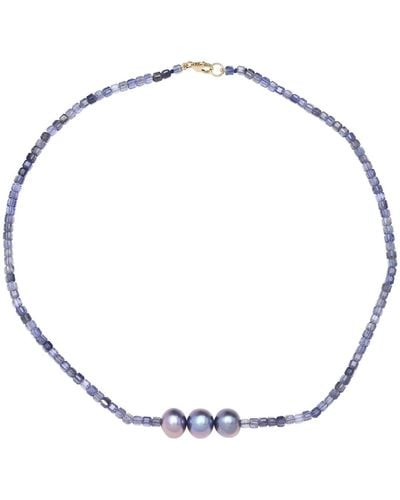 Soul Journey Jewelry Iolite Twight Necklace - Metallic