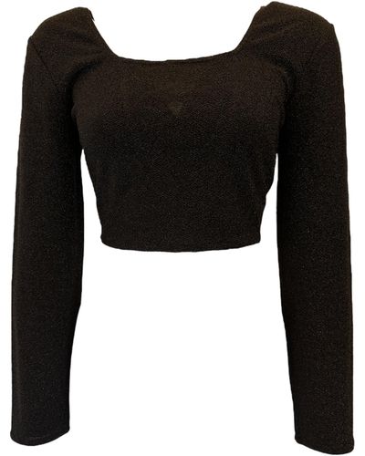 Any Old Iron Shimmer Top - Black