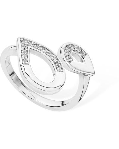 Lucy Quartermaine Melting Diamond Ring - Metallic