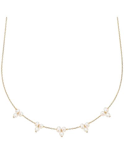Perle de Lune Pearl Radial Necklace - Metallic