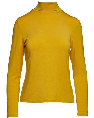 Conquista Yellow Long Sleeve Polo Neck Sweater