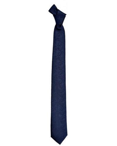 DAVID WEJ Woven Jaquard Tie – Navy - Blue