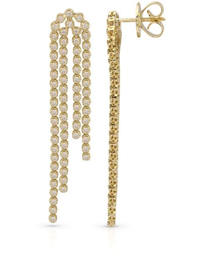 770 Fine Jewelry Diamond Double Drop Earrings - Metallic