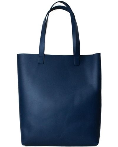godi. Handmade Everyday Leather Tote Bag - Blue