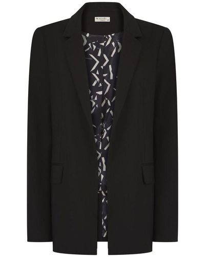 Nooki Design Willow Jersey Blazer With Star Print Lining - Black
