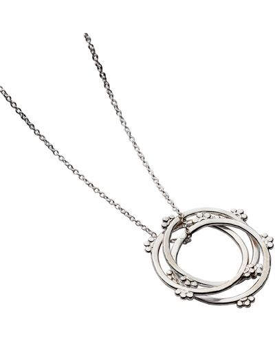 Posh Totty Designs Sterling Silver Crown Russian Ring Necklace - Metallic