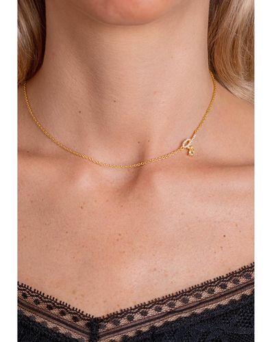 Lavani Jewels Zircon "d" Initial Necklace - Brown