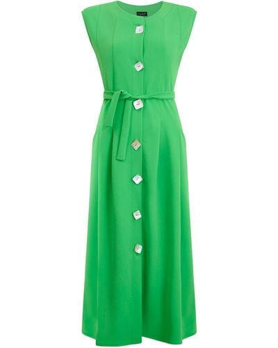 James Lakeland Buttoned Pocket Sleeveless Midi Dress - Green