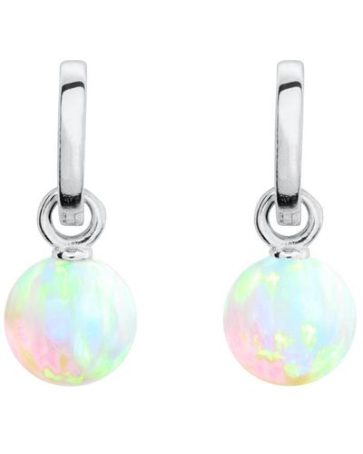 Ora Pearls Sea Opal Hoop Earrings - Blue