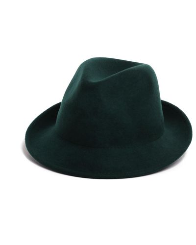 Justine Hats Classic Felt Hat - Green